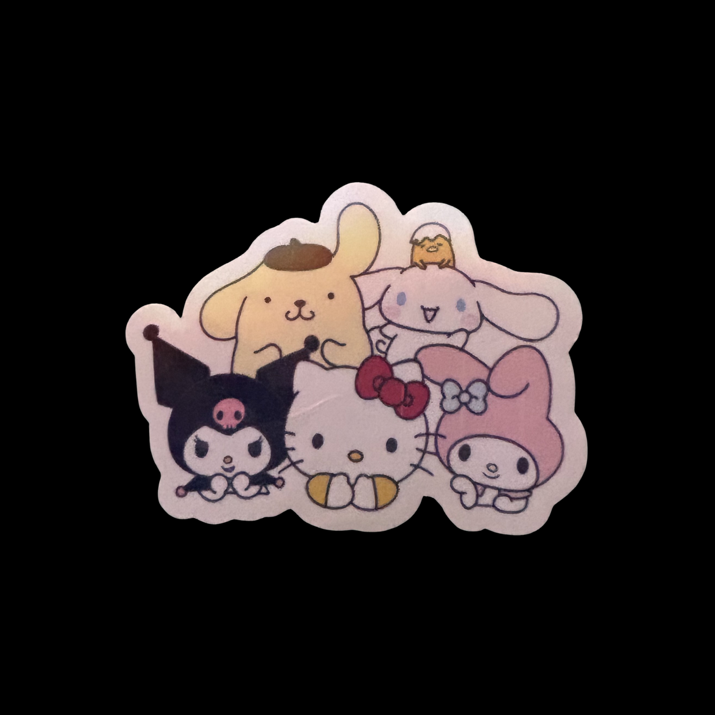 Kawaii Characters Stickers. Kawaii Kitty, commonomRoll, Juroni, Melody, Pochacco, Pompompurin stickets