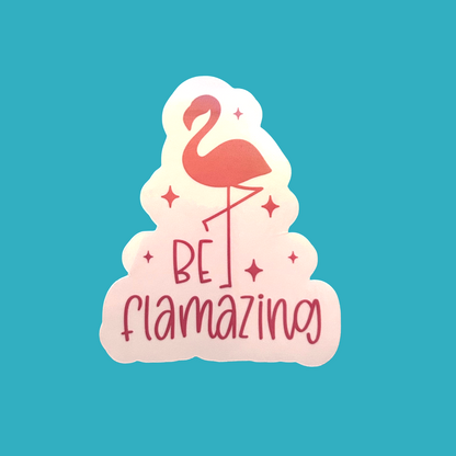 Flamingo Stickers, Be Flamazing, Party Like a Flock Star, Let's Flamingo Sticker