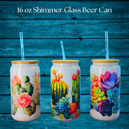 Shimmer Glass Beer Can