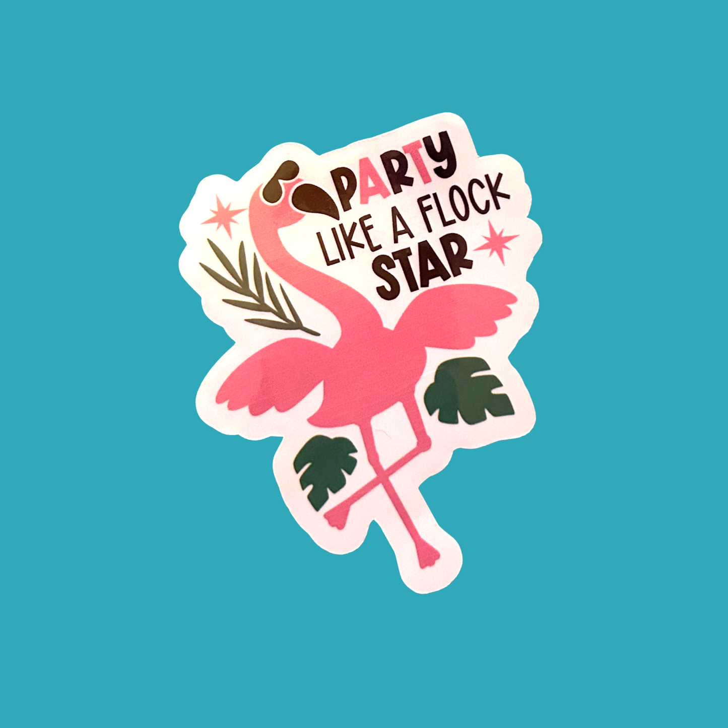 Flamingo Stickers, Be Flamazing, Party Like a Flock Star, Let's Flamingo Sticker