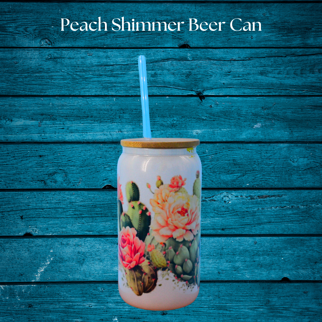 Shimmer Glass Beer Can