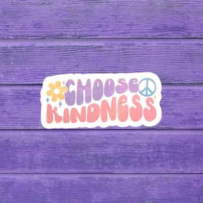 Retro Kindness Stickers, Stay Humble, Groovy, Choose Kindness