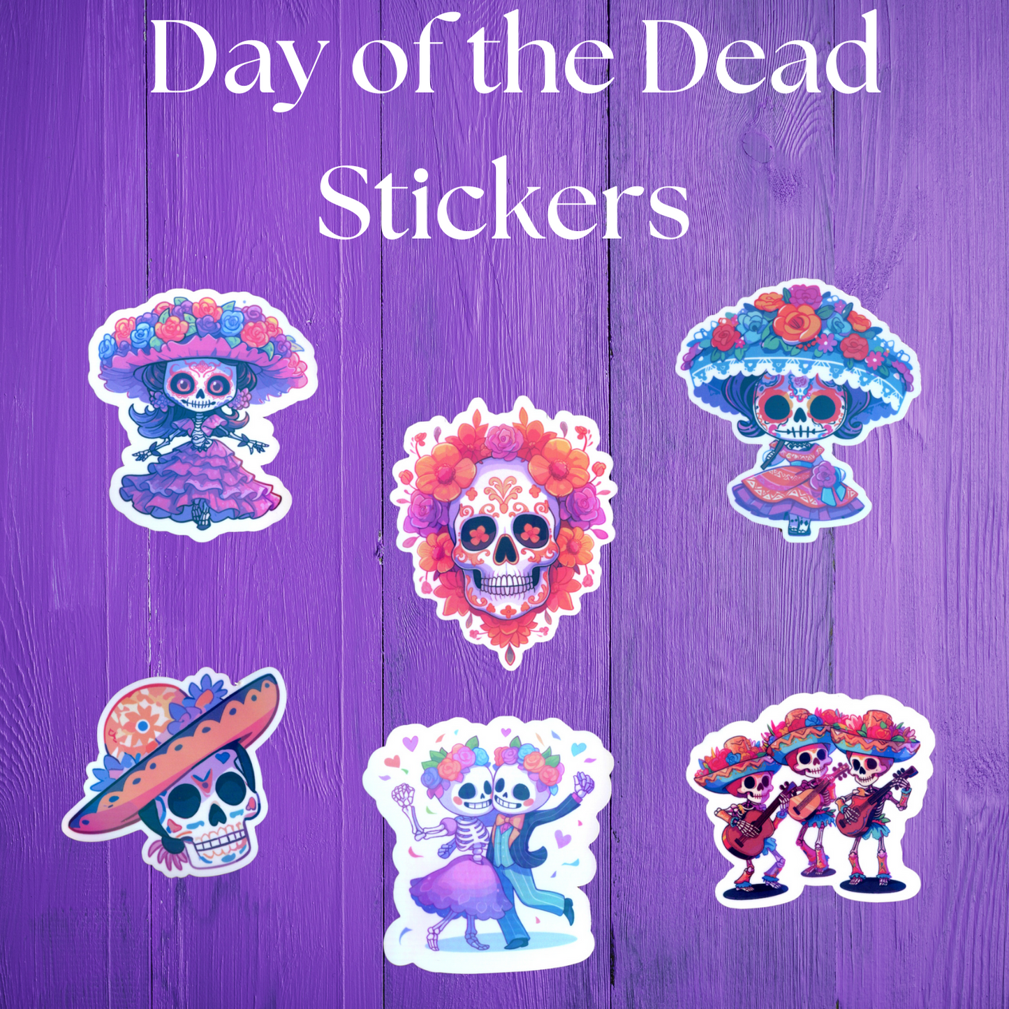 Day of the Dead, Candy Skulls Stickers