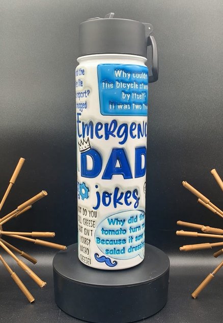 Dad Jokes Water Bottle, Father's Day Water Bottle