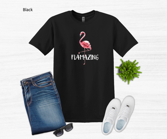 Flamazing Flamingo Short Sleeve Tee Shirt