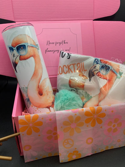 It's Flocktail Hour Flamingo Moxie Box