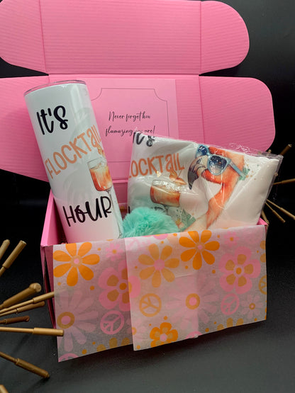 It's Flocktail Hour Flamingo Moxie Box