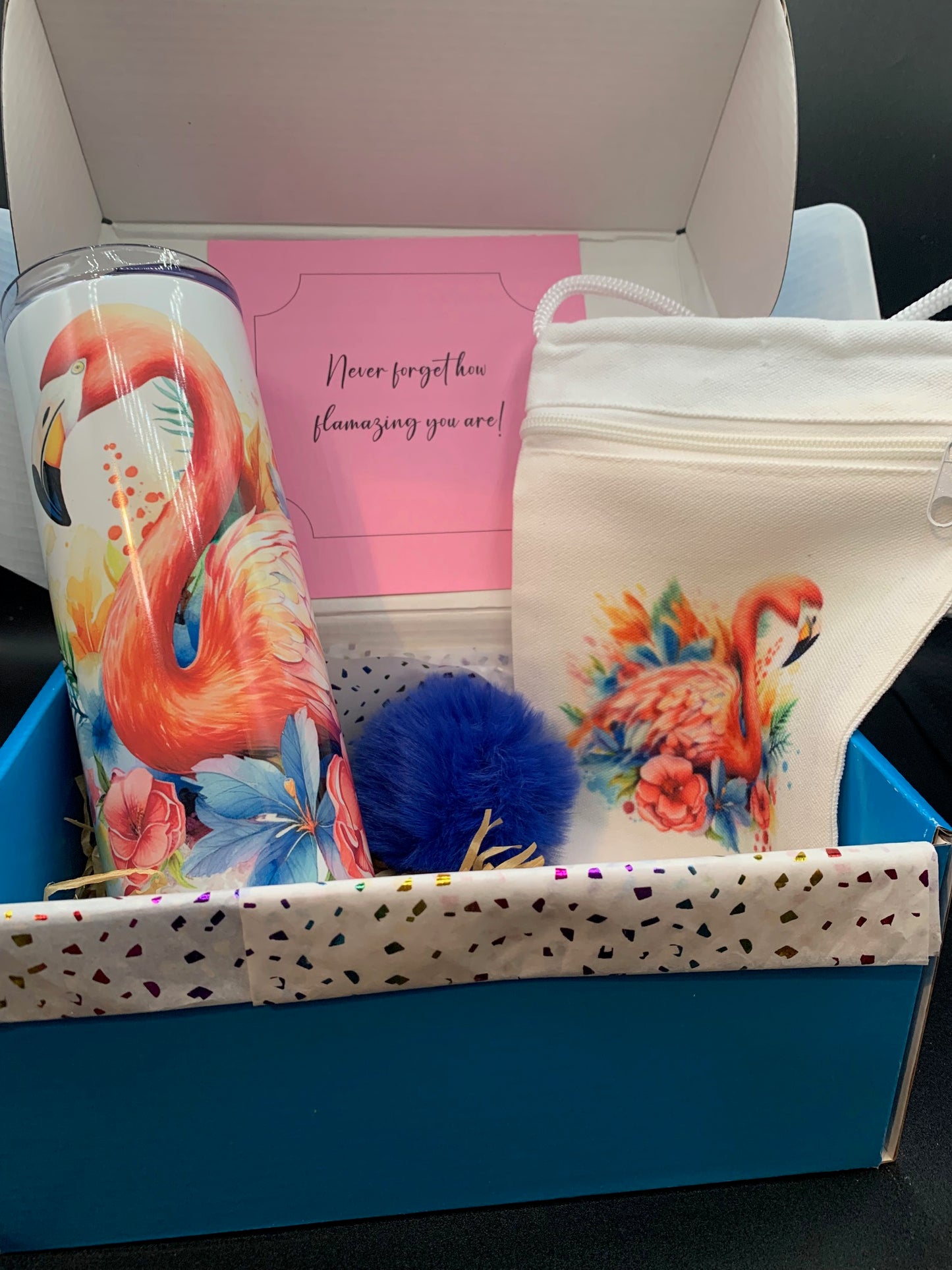 Watercolors Flamingo Moxie Box