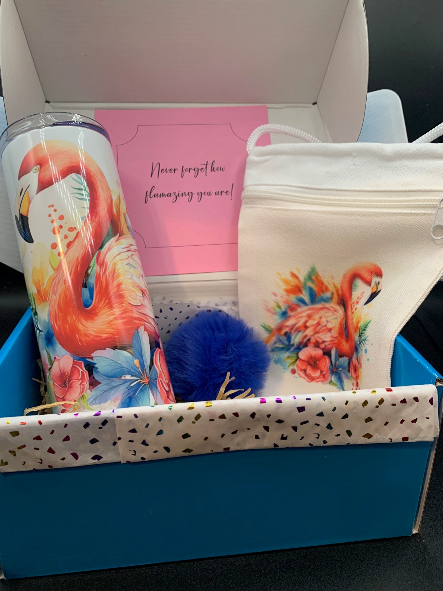 Watercolors Flamingo Moxie Box