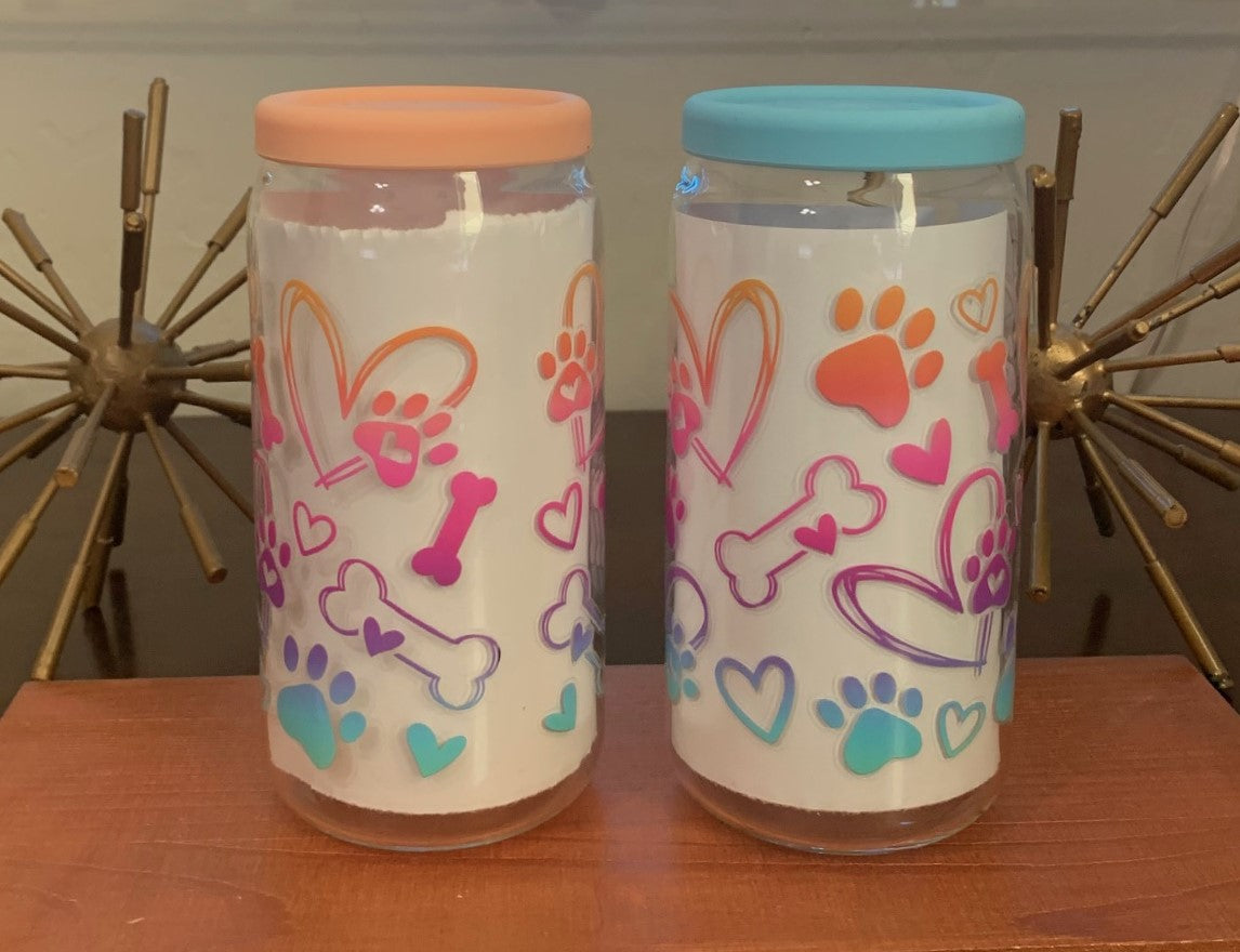 Dog Lovers Clear Iced Coffee Tumbler