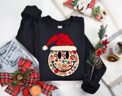 Smiley Retro Santa Sweatshirt