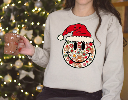 Smiley Retro Santa Sweatshirt