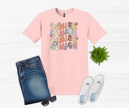 Senior 2024 - Graduate 2024 Smiley Short Sleeve Tee Shirt