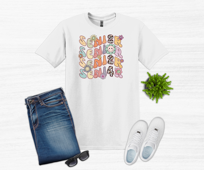 Senior 2024 - Graduate 2024 Smiley Short Sleeve Tee Shirt