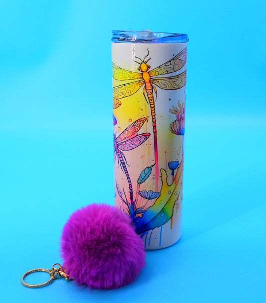 Dragonfly Watercolors Tumbler