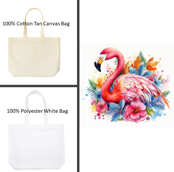 Tote Bag - Watercolor Flamingo