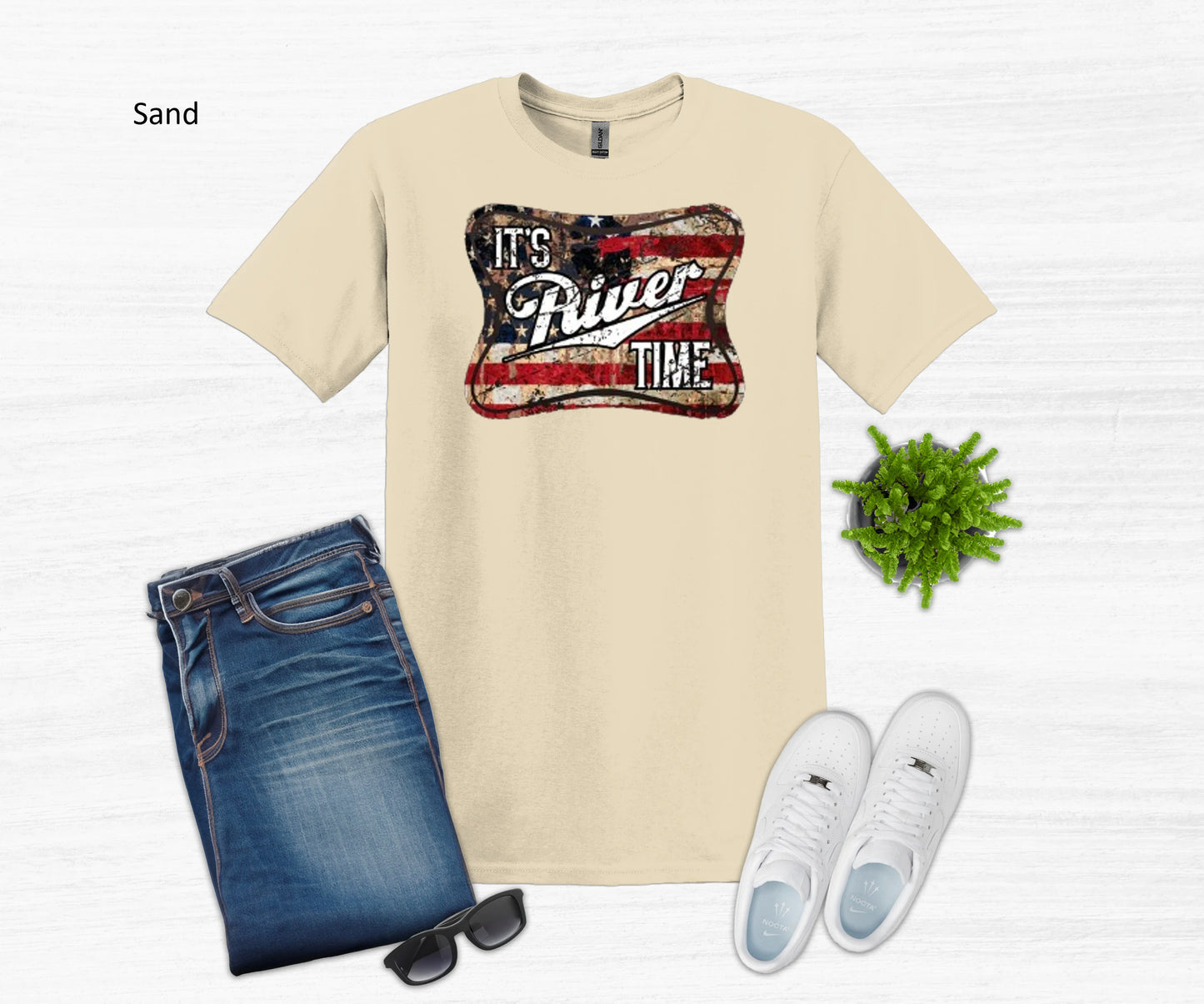 River Time, Patriot River Shirt, Fun Summer Tee Shirt