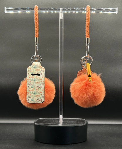 Butterflies Moxie Bling - Maximize Your Moxie - Pom-Pom, Chapstick Holder, Safety Whistle, Wristlet