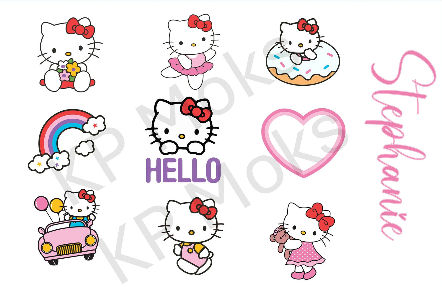 Sanrio Characters Kawaii Kitty Custom Water Bottle