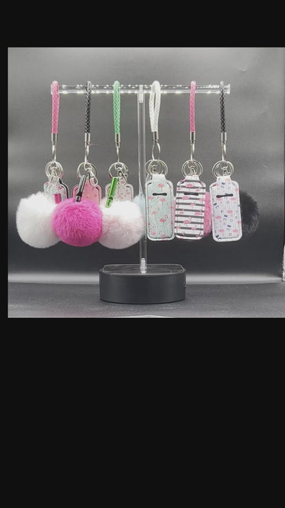 Flamingo Moxie Bling - Maximize Your Moxie - Pom Pom, Chapstick Holder, Whistle, Wristlet